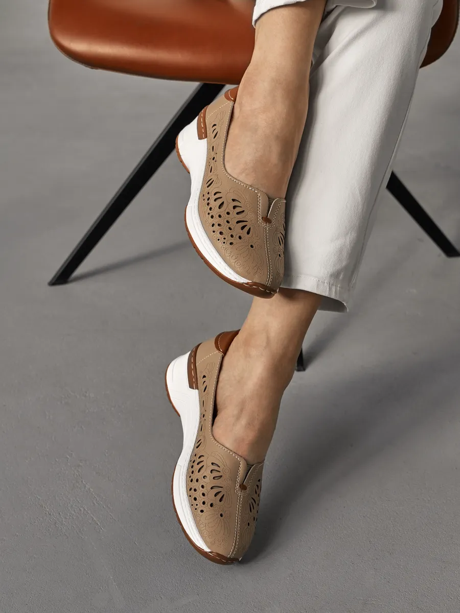 Мокасины женские летние натуральная кожа HX119-021