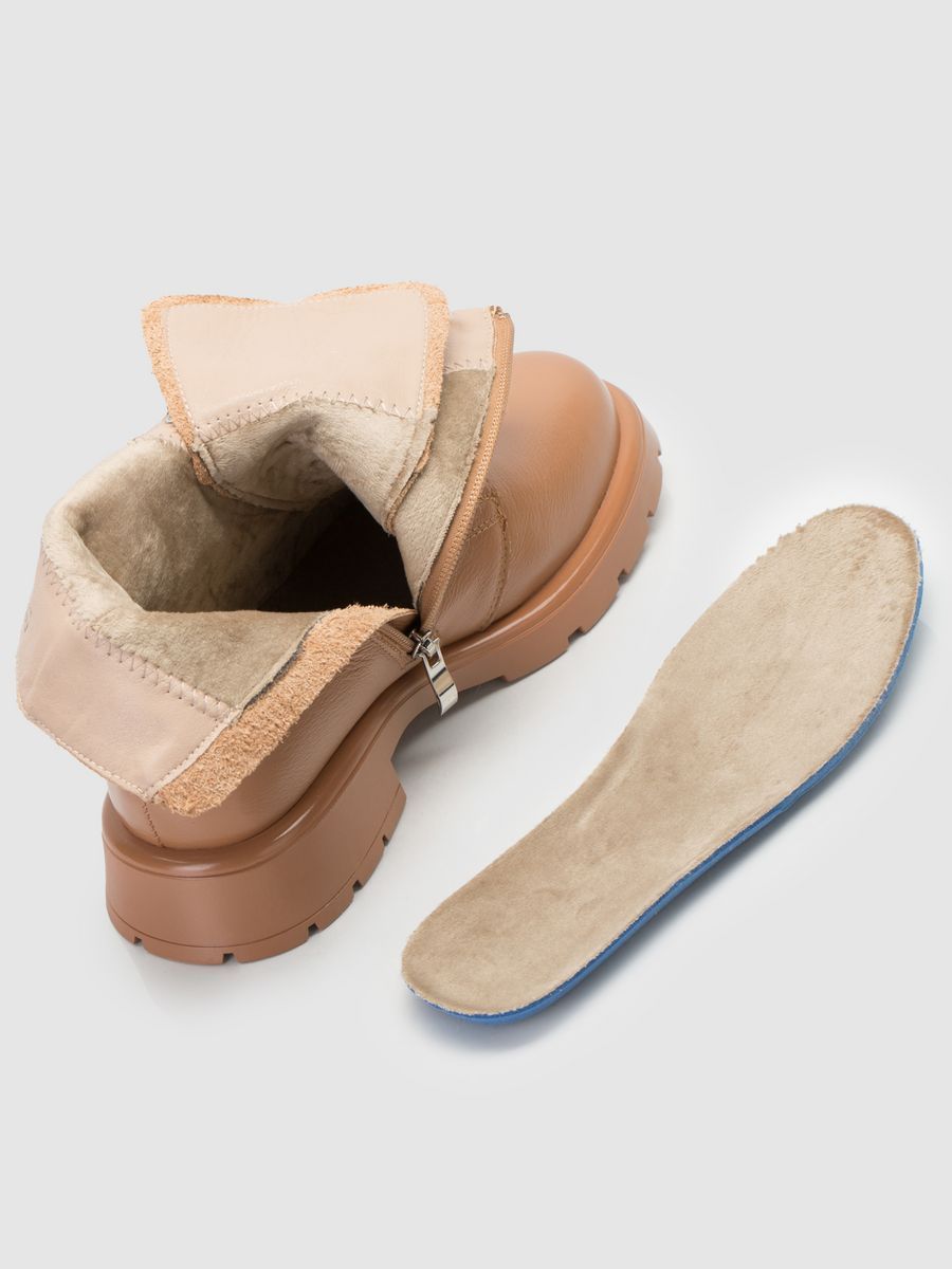 Ботинки демисезонные натуральная кожа на каблуке H704-Q32-180