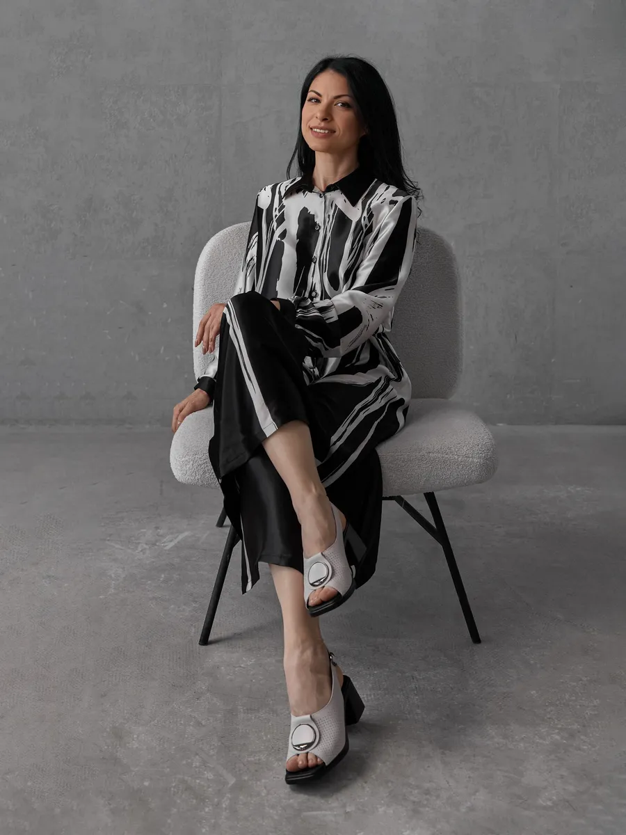 Босоножки слингбэки женские летние натуральная кожа 31F5-36-021