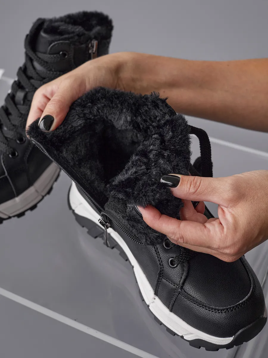 Ботинки женские зимние натуральная кожа на платформе RN207-061