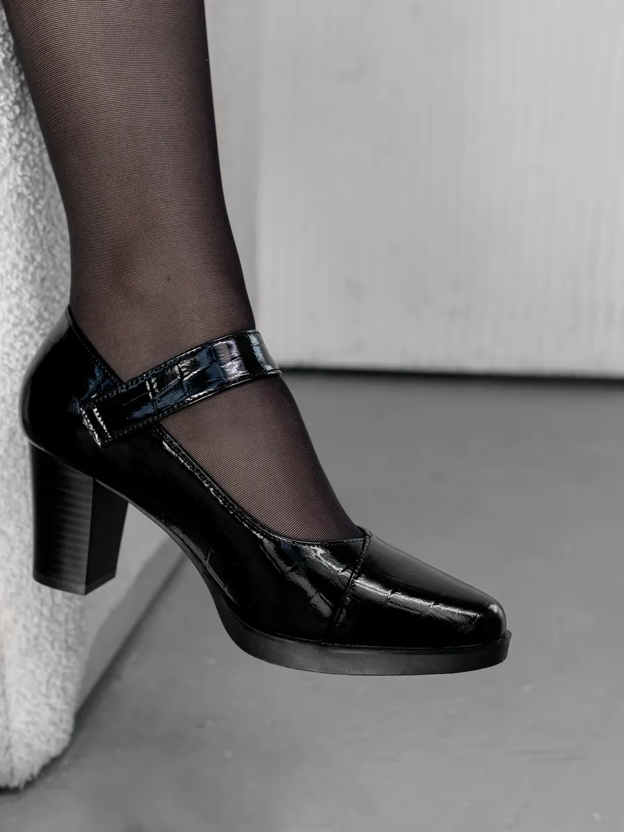 Туфли женские натуральная кожа лаковые мери джейн CV312-021