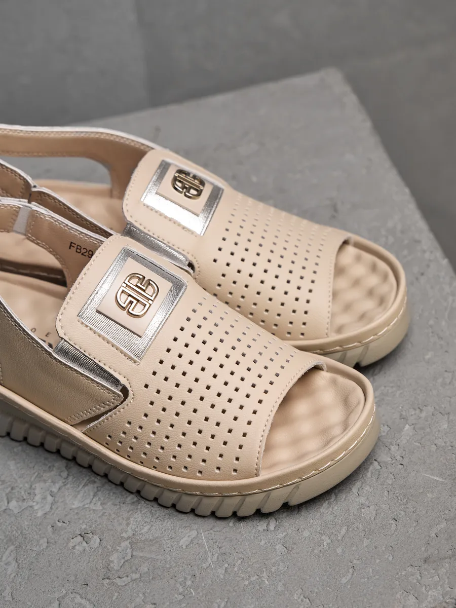 Босоножки женские летние без каблука натуральная кожа FB298-021k