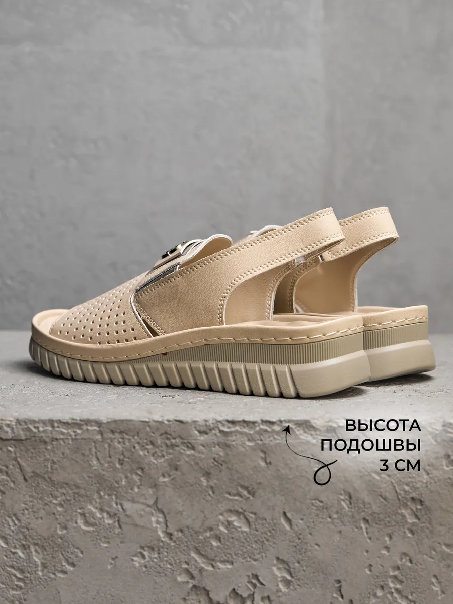 Босоножки женские летние без каблука натуральная кожа FB298-021k