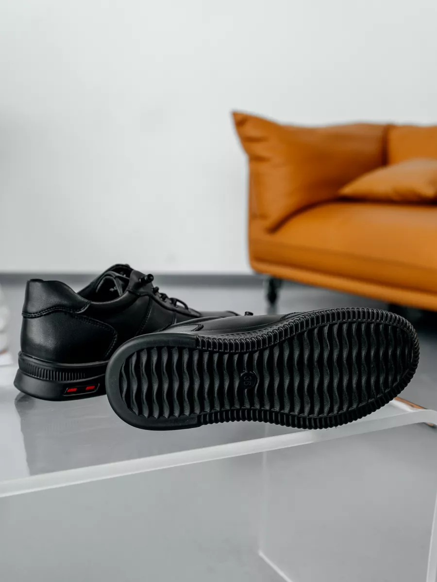 Кроссовки женские черные на платформе осень натуральная кожа XMM-42271-3A-ST