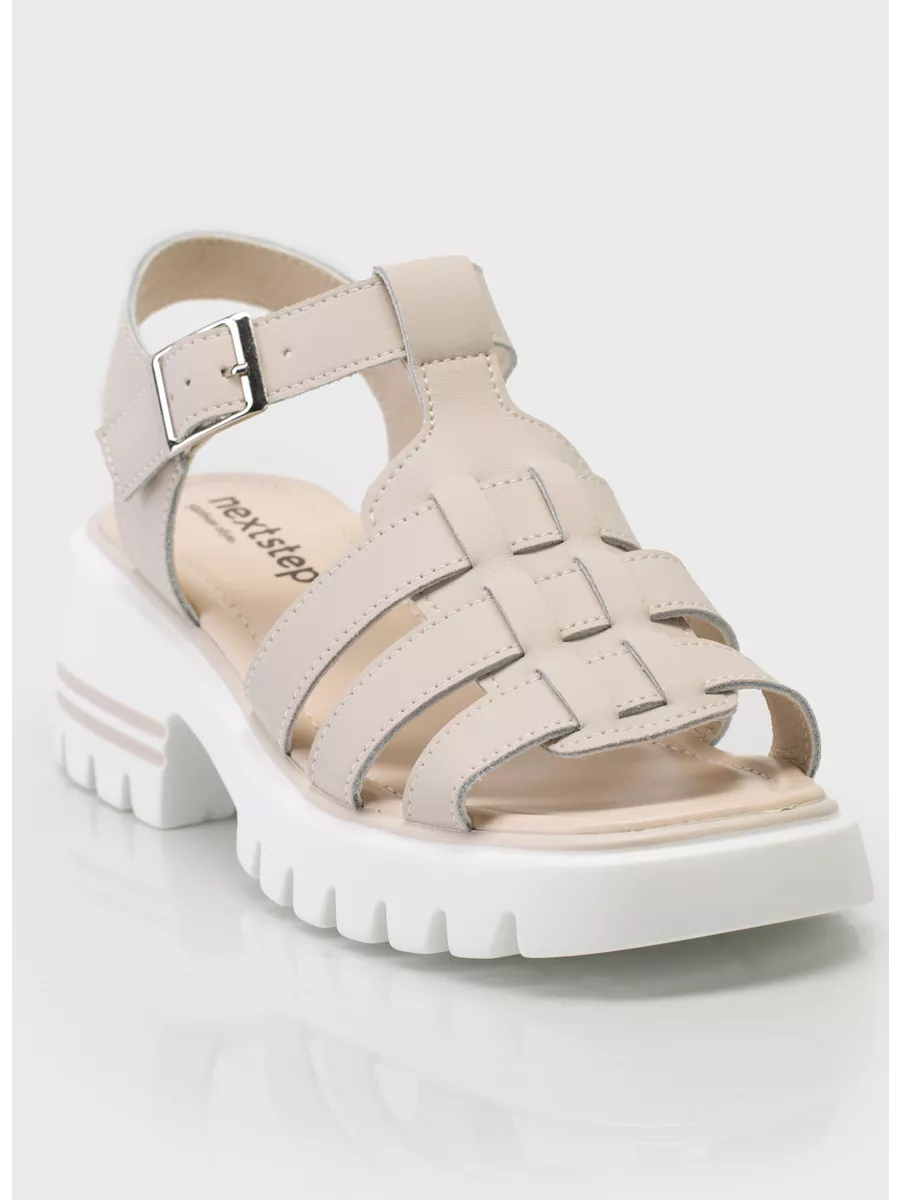 Босоножки натуральная кожа на устойчивом каблуке CC099-011