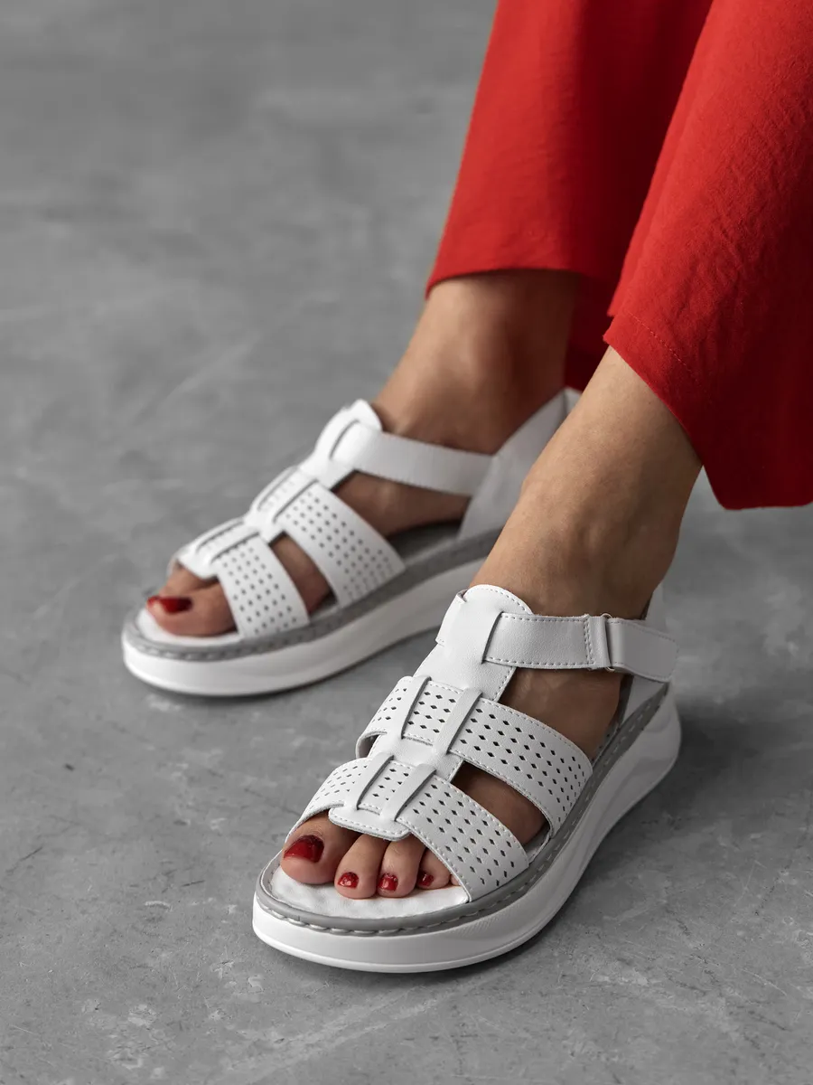 Босоножки женские летние натуральная кожа UYI-51659-1B-SPk