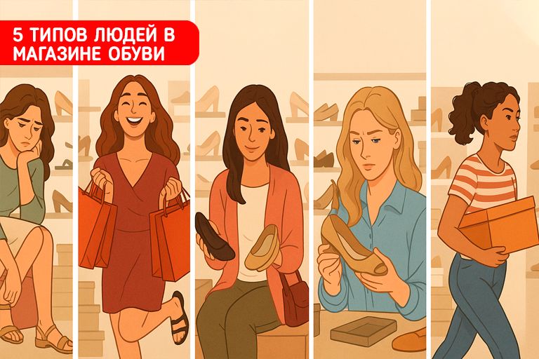 Пять типов людей в салоне обуви