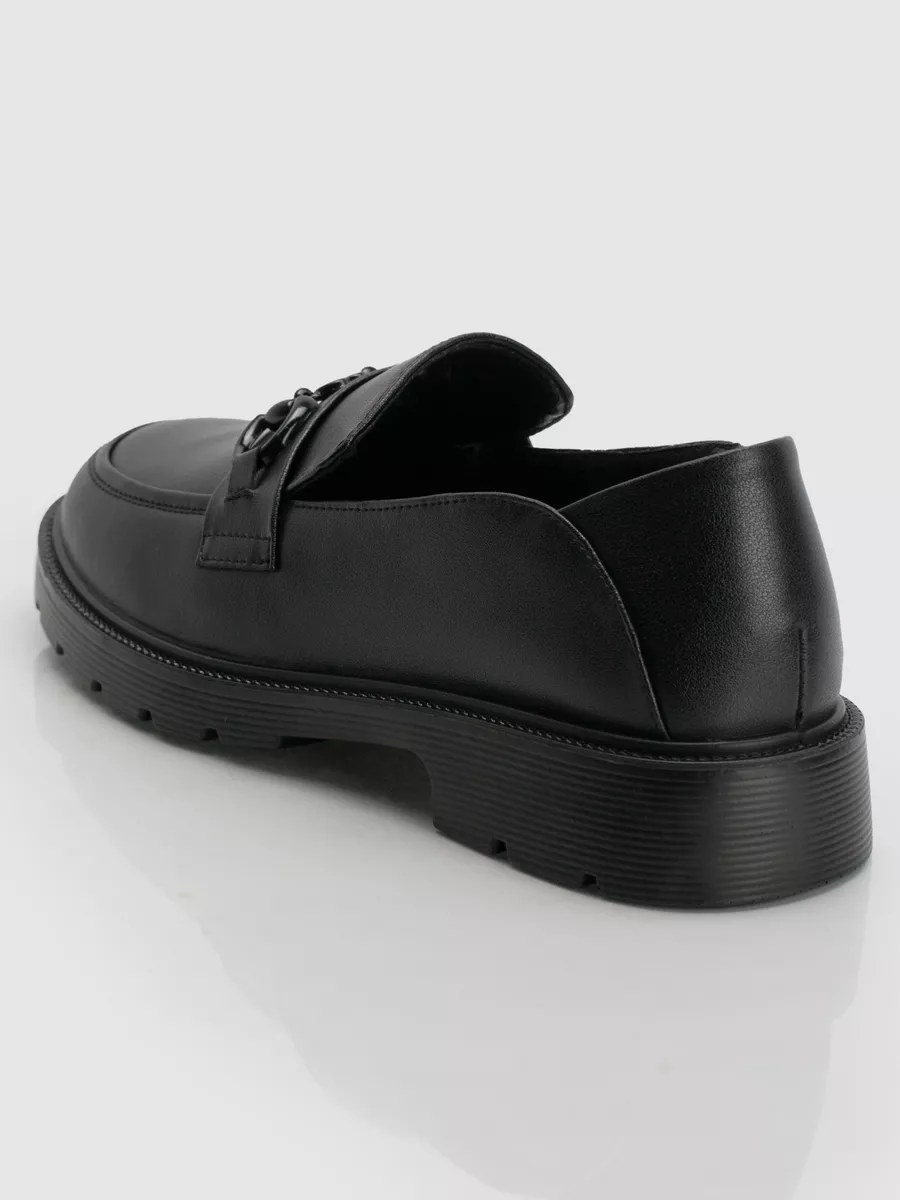 Лоферы женские натуральная кожа весна черные GC105-020