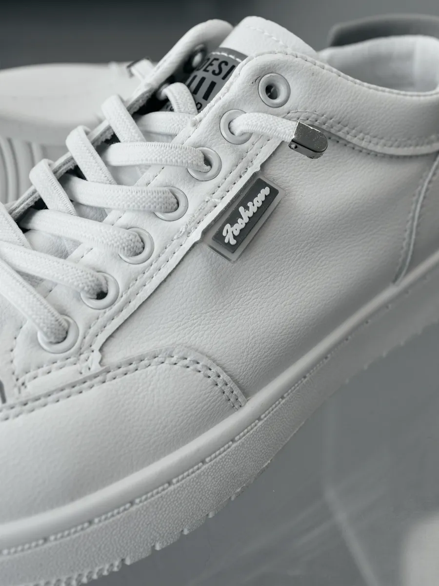 Кеды женские белые натуральная кожа на платформе весна ZFS-MSM-1102-SUk