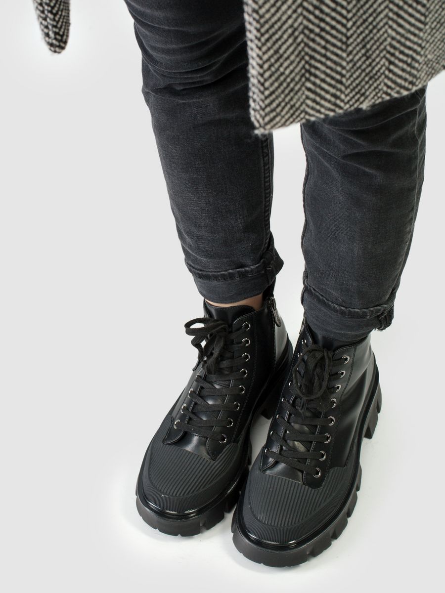 Ботинки зимние натуральная кожа на каблуке XBW-23266-1A-SW