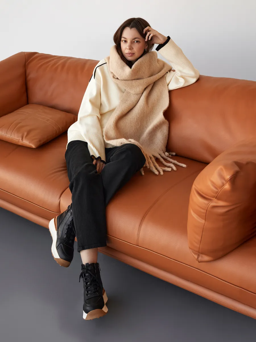 Ботинки женские зимние натуральная кожа спортивные 42-ZBE34-1-101