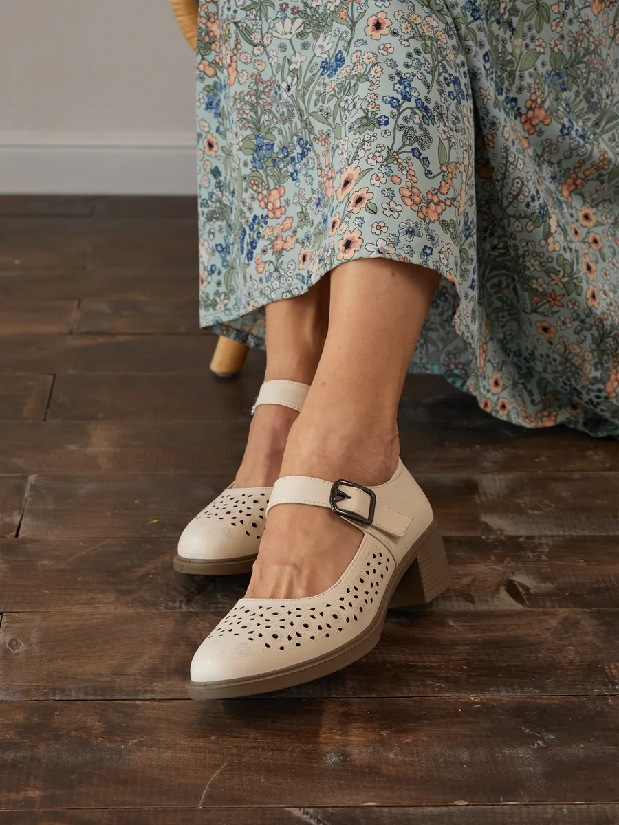 Туфли женские на низком каблуке натуральная кожа CV248-160k