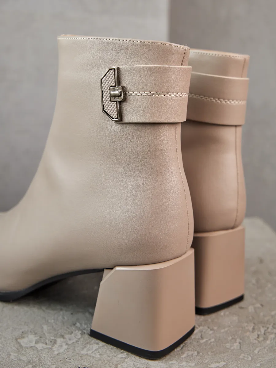 Ботильоны женские демисезонные натуральная кожа на каблуке 51-DBA9-8-108