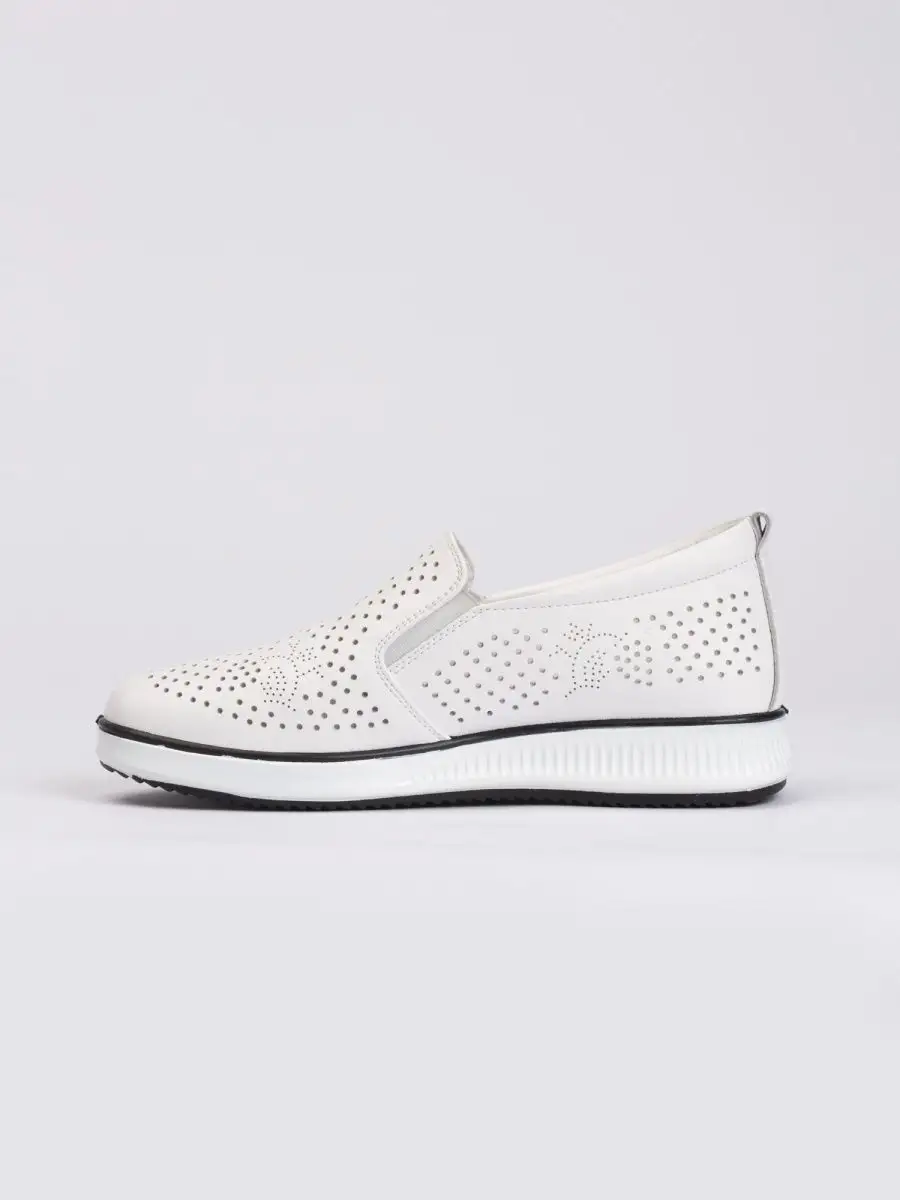 Мокасины на танкетке натуральная кожа дышащие EH115-010