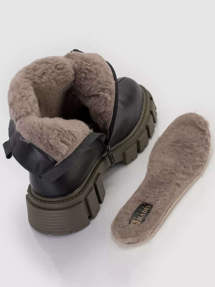 Ботинки зимние натуральная кожа на каблуке RQ301-020