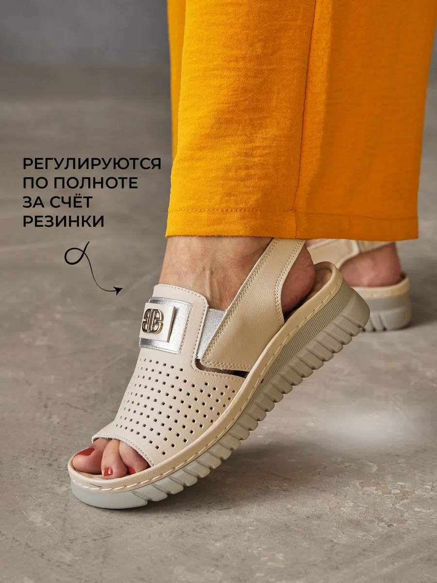 Босоножки женские летние без каблука натуральная кожа FB298-021k