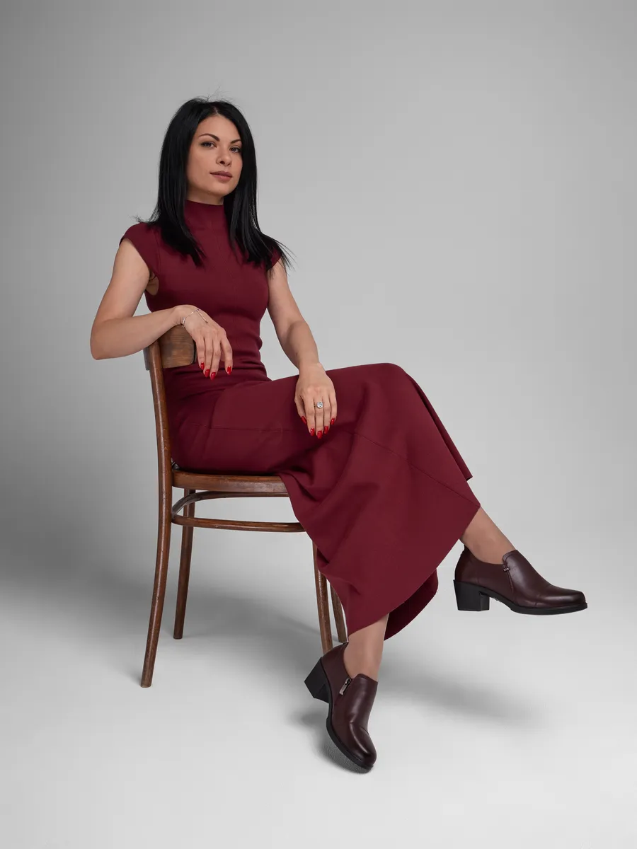 Туфли женские осенние натуральная кожа на низком каблуке CV006-181Lk