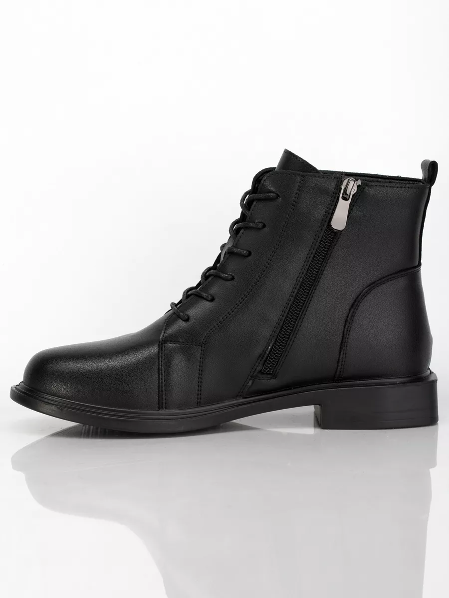 Ботинки осенние натуральная кожа на каблуке XJR-32576-1A-SB