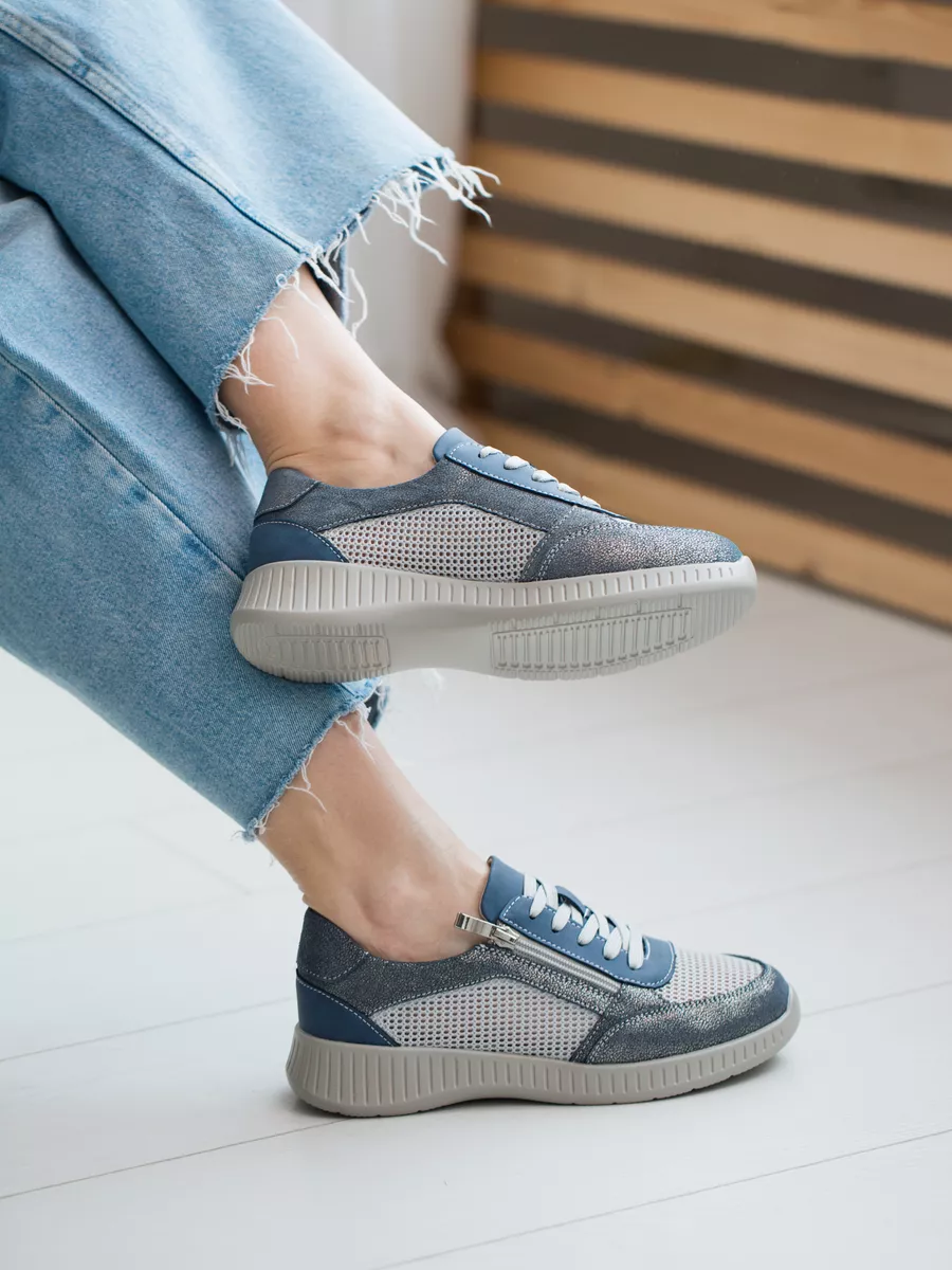 Кроссовки летние натуральная кожа дышащие RN160-011