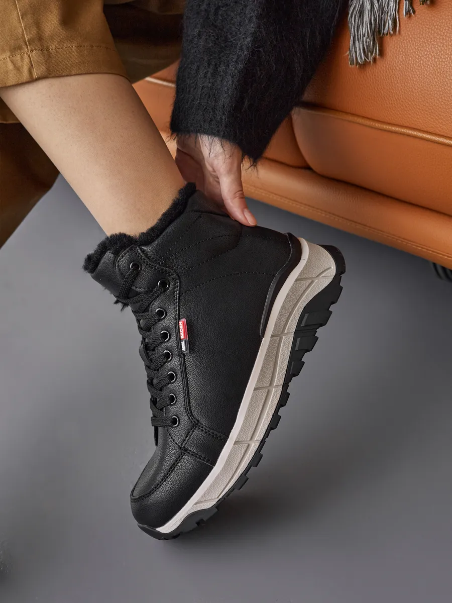 Ботинки женские зимние натуральная кожа на платформе RN207-061