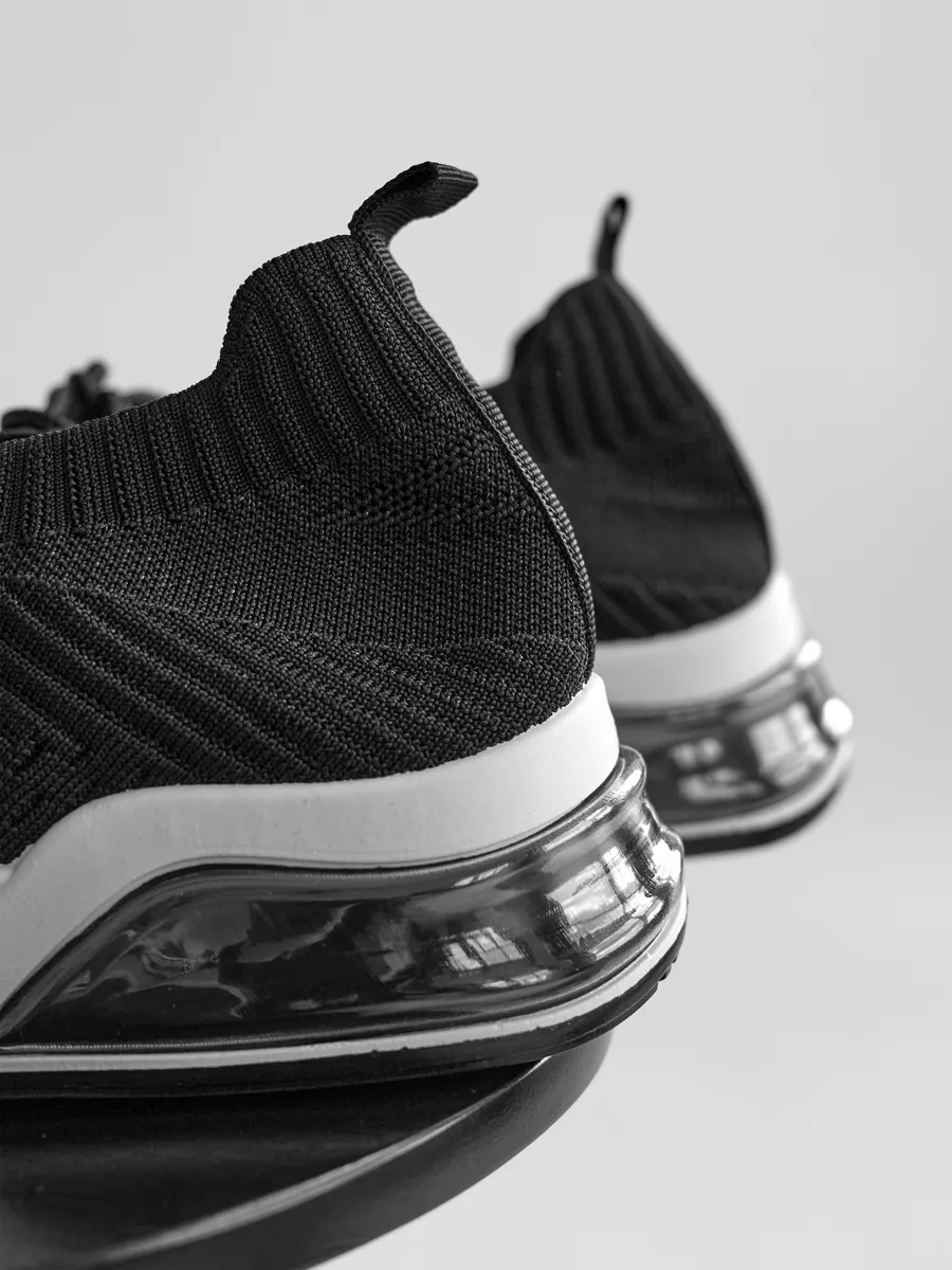 Кроссовки женские летние черные дышащие TEX-13-3