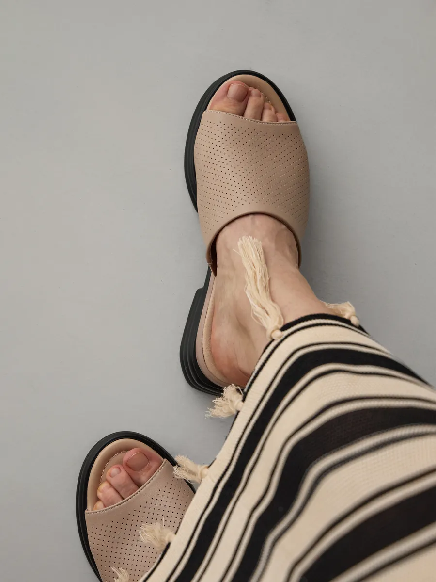 Сабо женские кожаные натуральные летние на платформе DL005-052