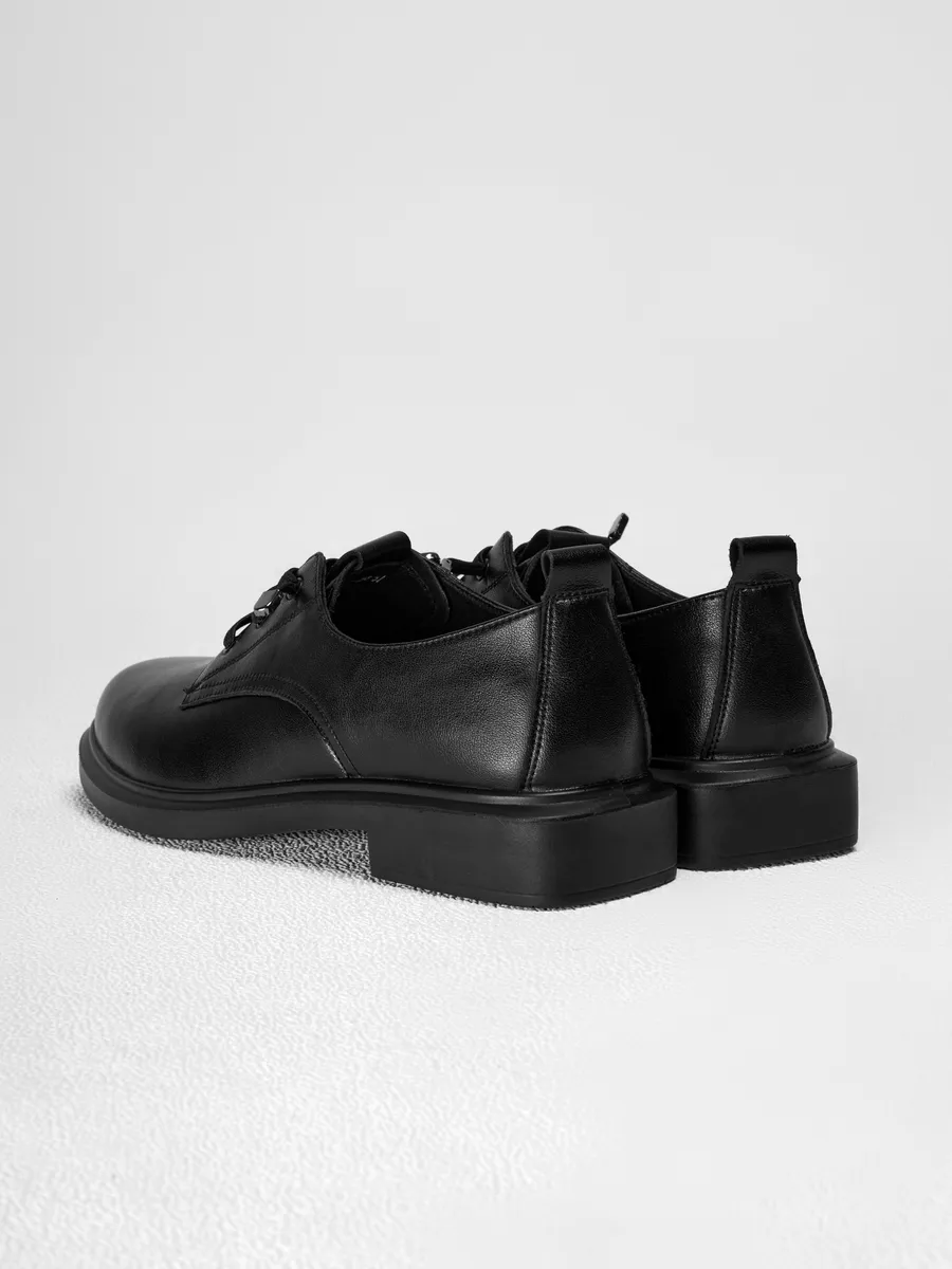 Туфли женские осенние на низком каблуке натуральная кожа EH119-130