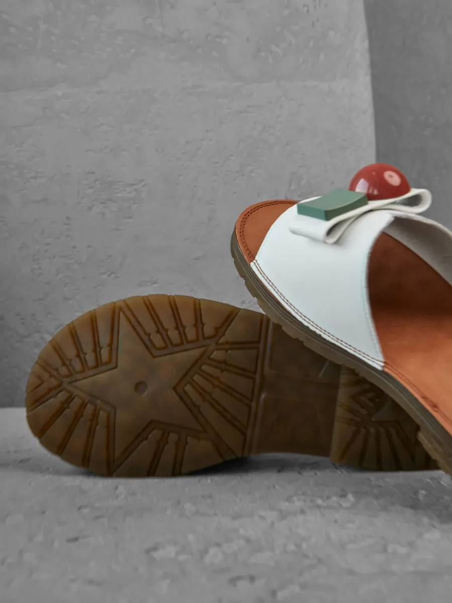 Сабо женские кожаные натуральные летние 12R9-21-112