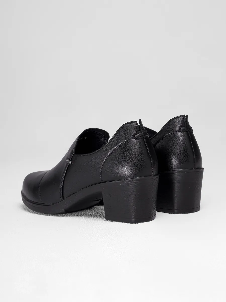 Туфли женские осенние натуральная кожа на каблуке закрытые CV006-180Lk