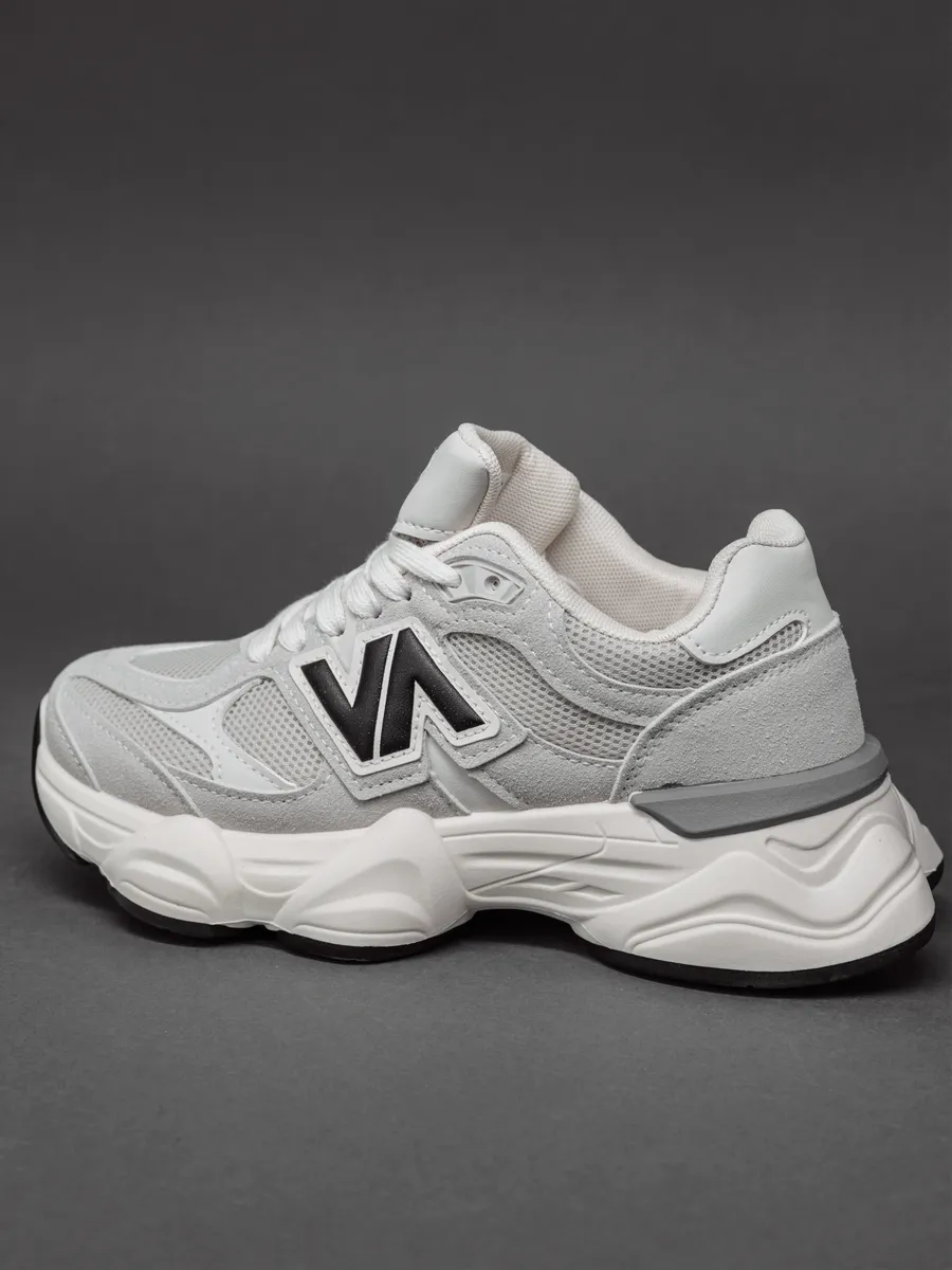 Кроссовки женские на платформе серые дышащие AA075-011K