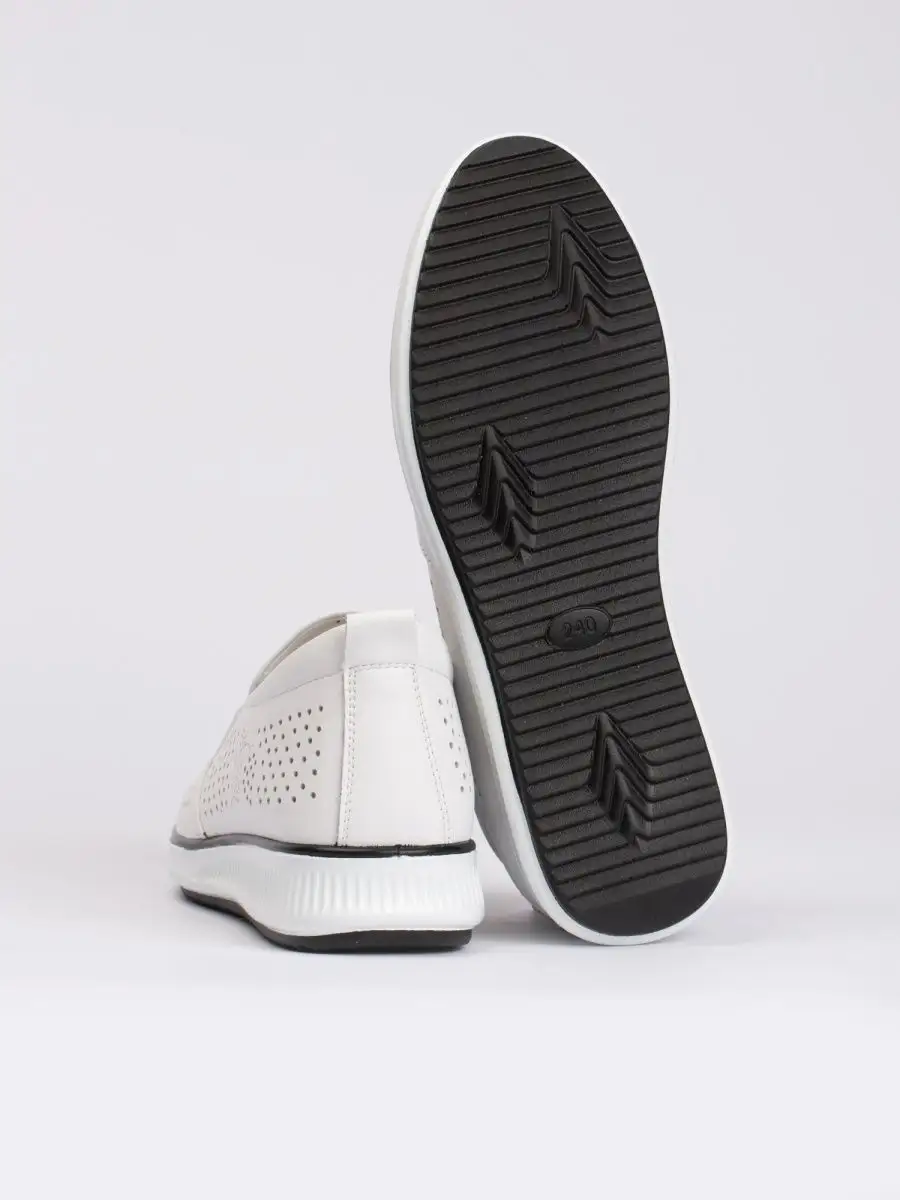 Мокасины на танкетке натуральная кожа дышащие EH115-010