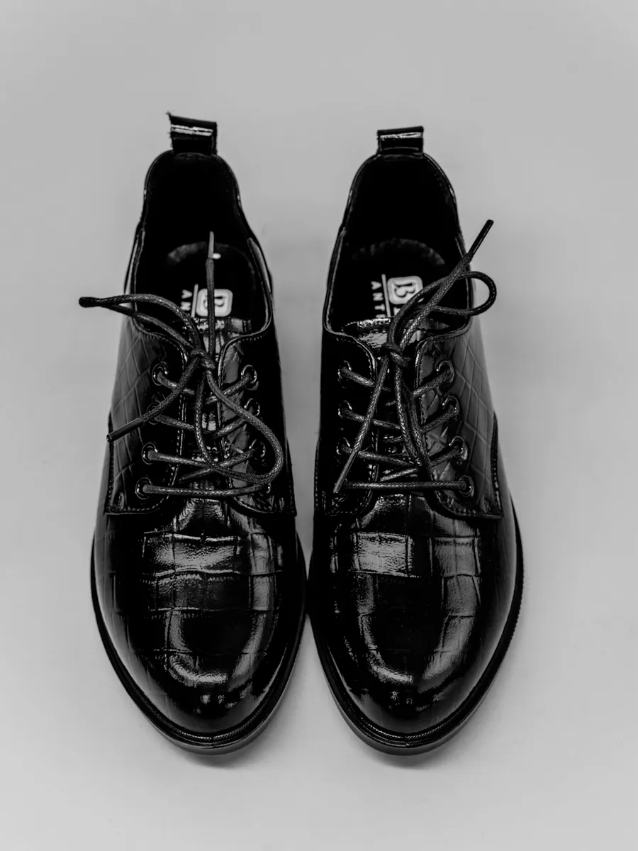 Туфли женские осенние на низком каблуке натуральная кожа CV045-190