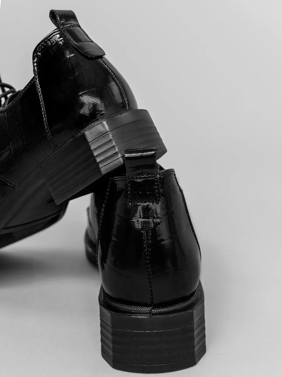 Туфли женские осенние на низком каблуке натуральная кожа CV045-190